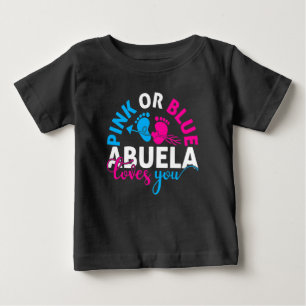 Vovó rosa ou azul te ama design de camiseta
