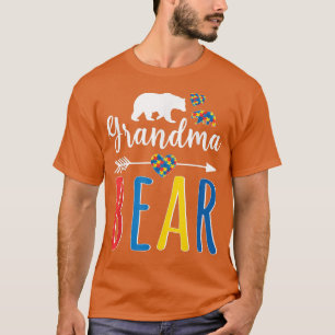 Vovó Urso Autismo Sensibilização Camisa Amigo Supo