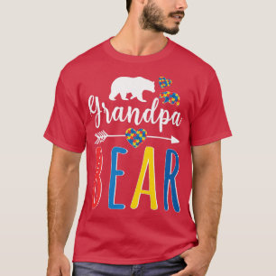 Vovô Urso Autismo Sensibilização Camisa Amor Supor