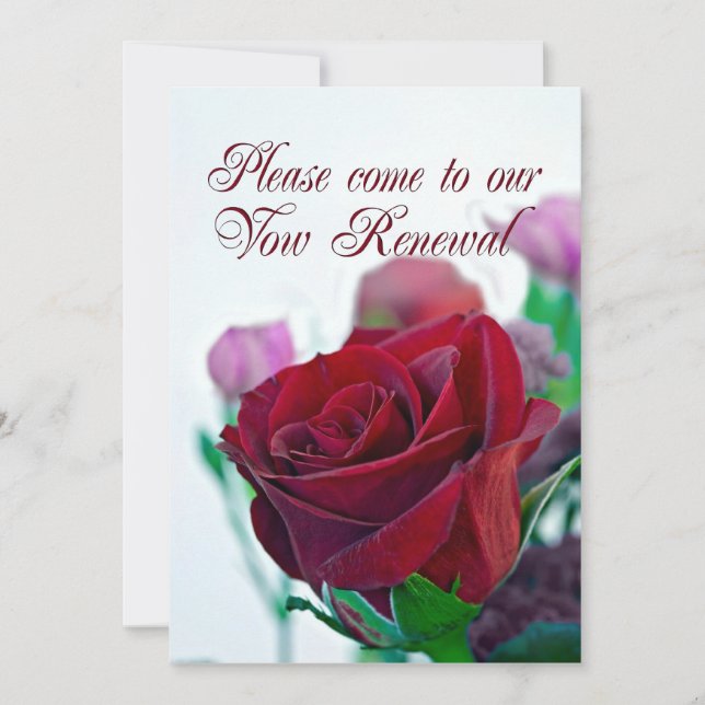 Vow Renewer convite (Frente)