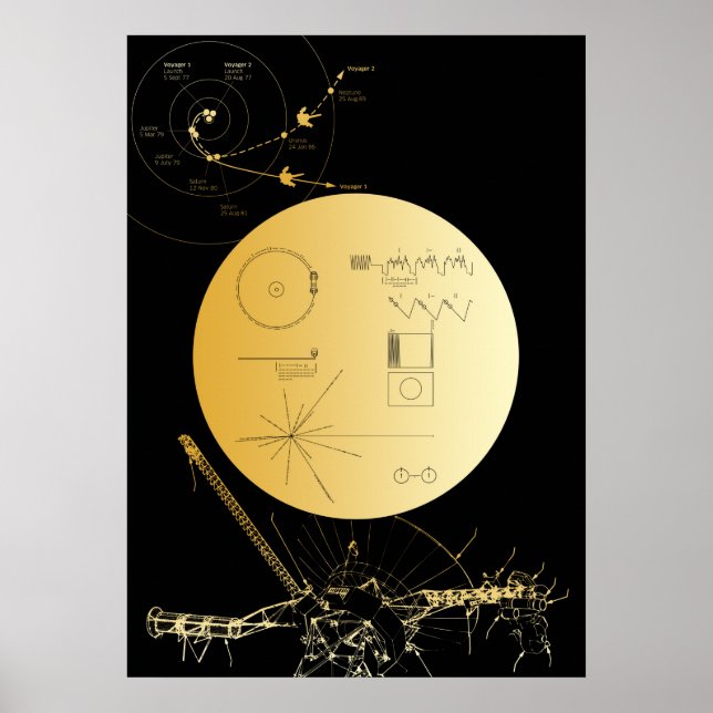 Voyager 1 - Registro de Ouro - poster (Frente)