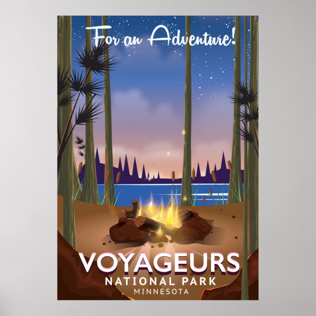 Voyageurs National Park poster de viagens Minnesot (Frente)