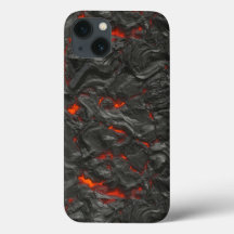vulcão de lava Molten preto e vermelho