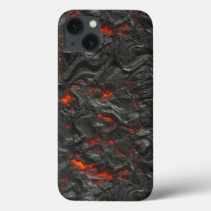 vulcão de lava Molten preto e vermelho