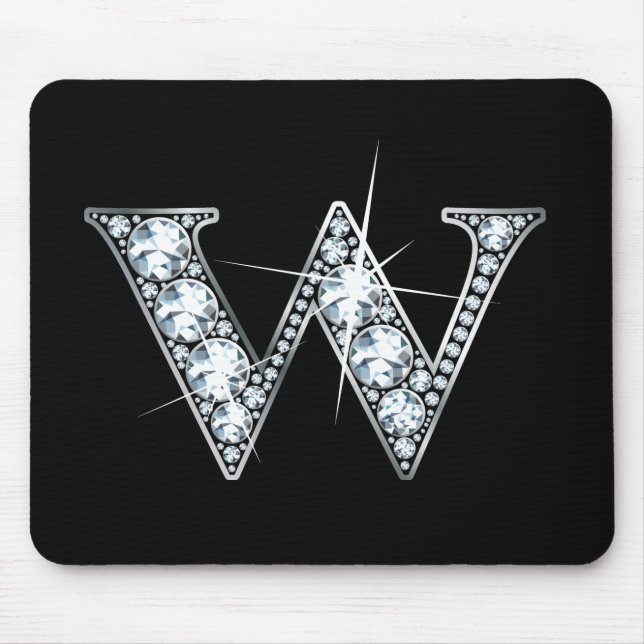 "W" Diamond Bling Mousepad (Frente)