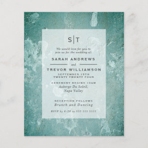 Wabi Sabi Aqua Green Invitation