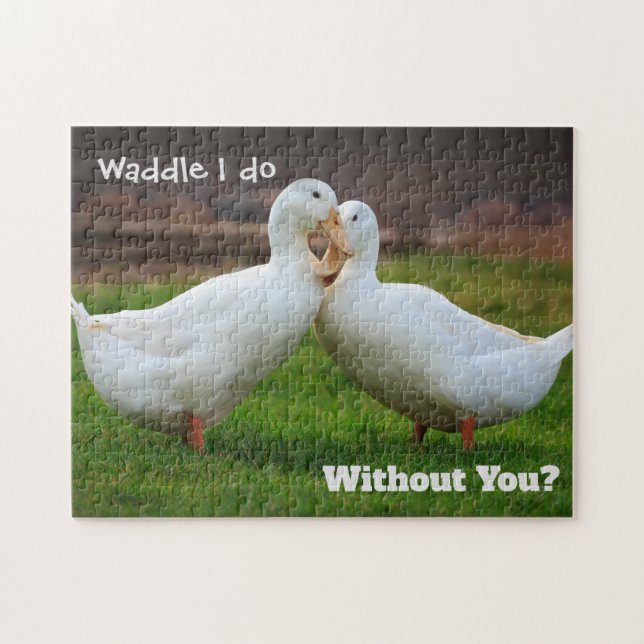 Waddle eu faço o quebra-cabeça engraçado dos patos (Horizontal)