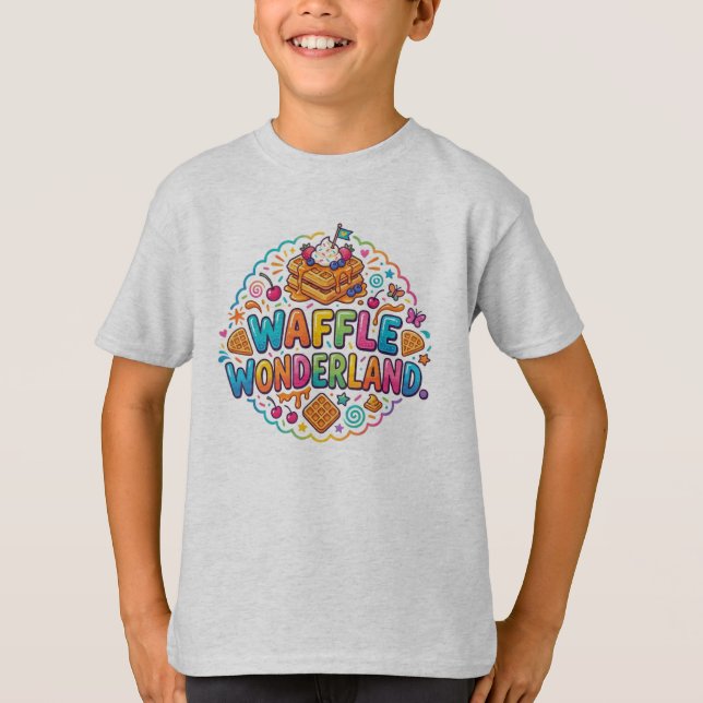 Waffle Wonderland – Camiseta Sonho de Café da Manh (Frente)