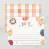 Waffles Café Fruta Baby Brunch Advice Cards