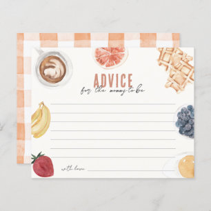 Waffles Café Fruta Baby Brunch Advice Cards