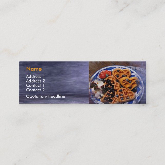 Waffles Cartão de visita (Frente)