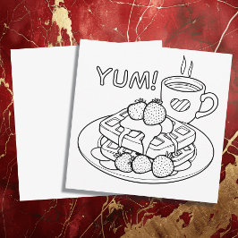 Waffles e Coffee Color Me