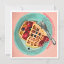 Waffles e Frutas Vermelhas