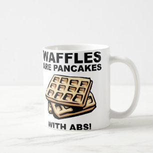 Waffles Pancakes Com Abs Engraçada Mug ou Caneca d