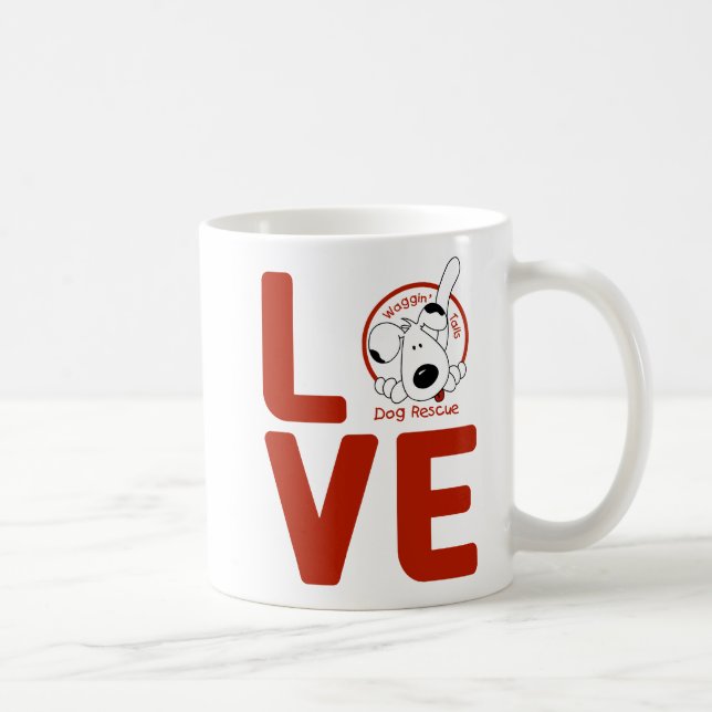 Waggin ata a caneca do AMOR (Direita)