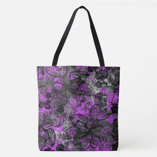 Wahine Lace Hawaiian Orchid Bolsa de praia (Frente)