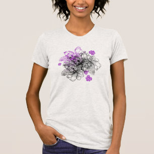 Wahine Lace Hawaiian Orchid Camisetas