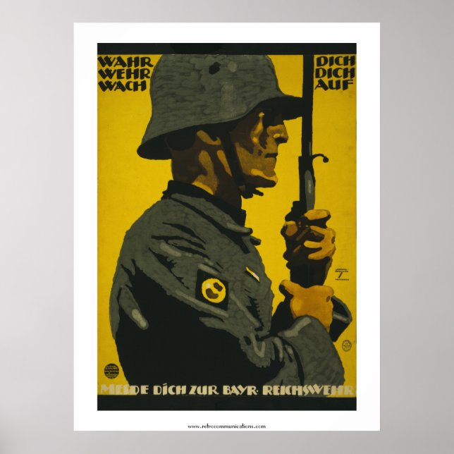 Wahr Dich - Poster da Primeira Guerra Mundial na A (Frente)