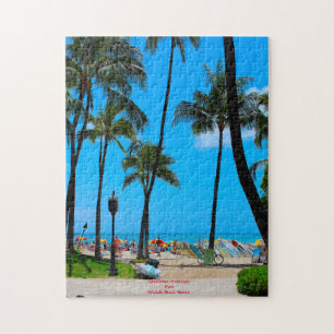 Waikiki Beach Hawaii Honolulu. Quebra-cabeça de s