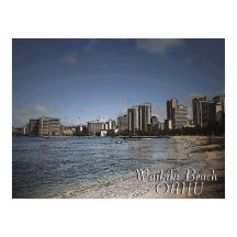 Waikiki Beach Oahu hawaiian poster