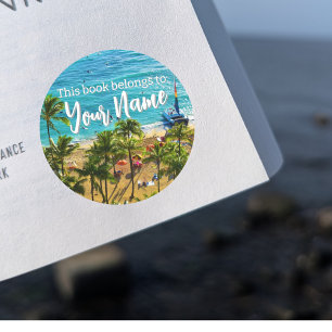 Waikiki"Este Livro Pertence a" Adesivo personalizá