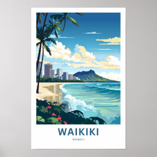 Waikiki Hawaii Viagem Impressão