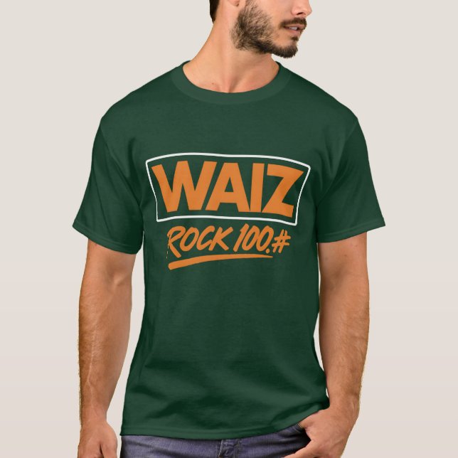 WAIZ Rock 100# T-Shirt - Bold Retro Rock Station L (Frente)