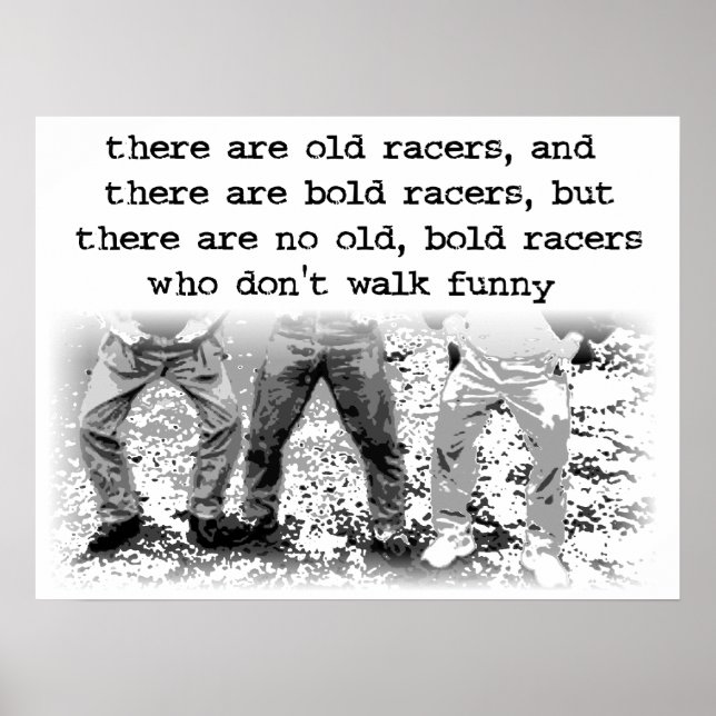 Walk Funny Dirt Bike Motocross Poster (Frente)