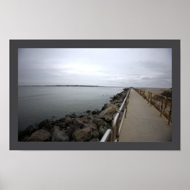 Walking Path by Ocean Poster (Frente)