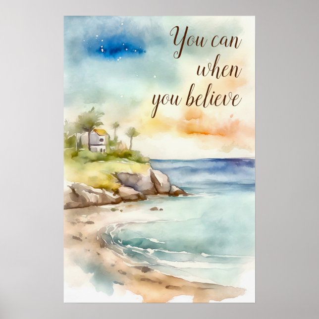 Wall Art Motivation Watercolor Poster 5 (Frente)