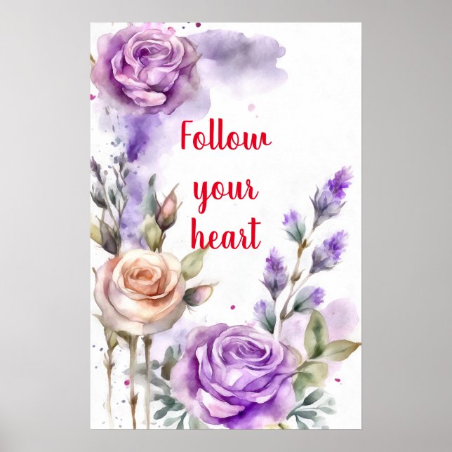 Wall Art Motivation Watercolor Poster 8 (Frente)
