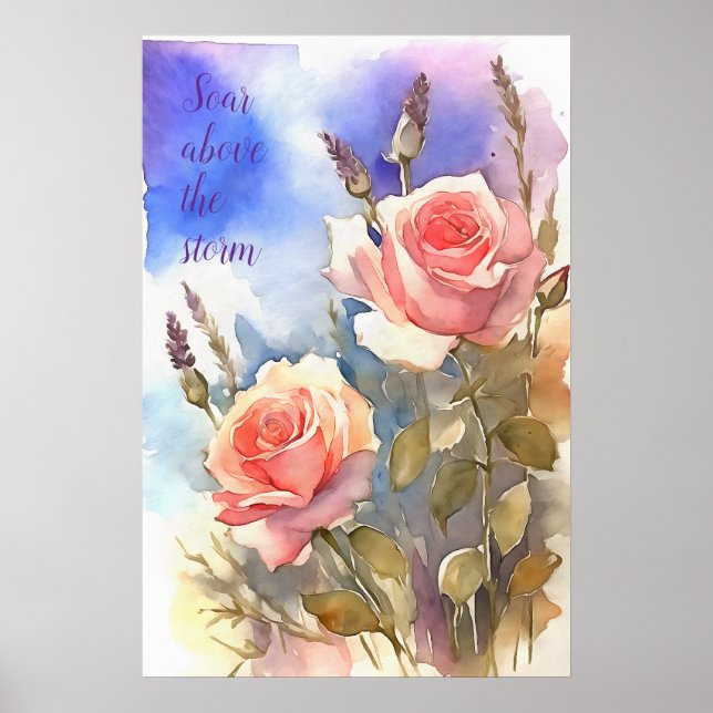 Wall Art Motivational Watercolor Poster 100 (Frente)