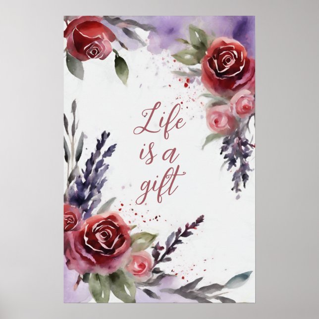 Wall Art Motivational Watercolor Poster 23 (Frente)