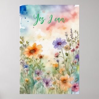 Wall Art Motivational Watercolor Poster 35
