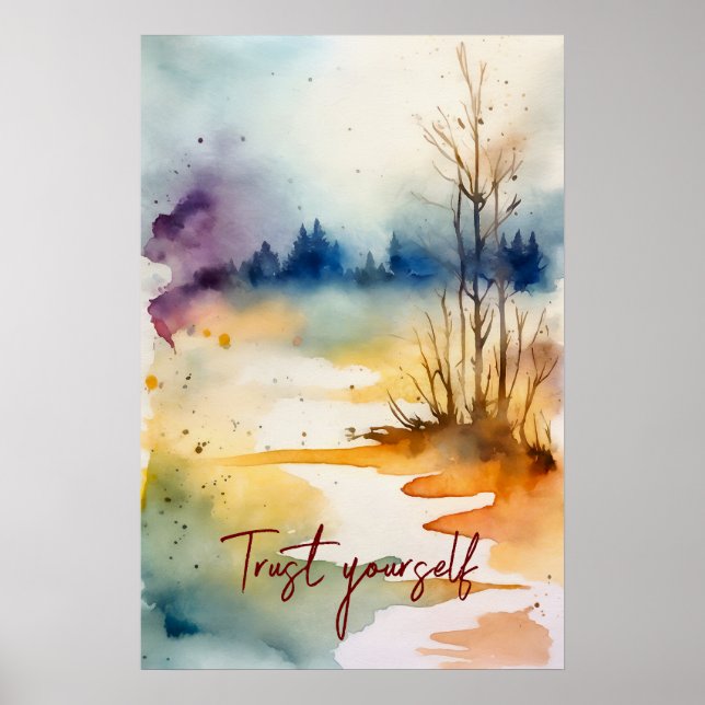 Wall Art Motivational Watercolor Poster 38 (Frente)