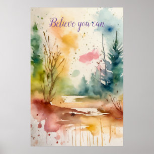 Wall Art Motivational Watercolor Poster 39