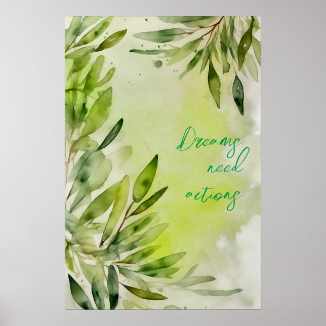Wall Art Motivational Watercolor Poster 53 (Frente)
