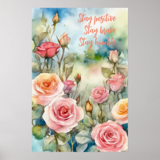 Wall Art Motivational Watercolor Poster 64