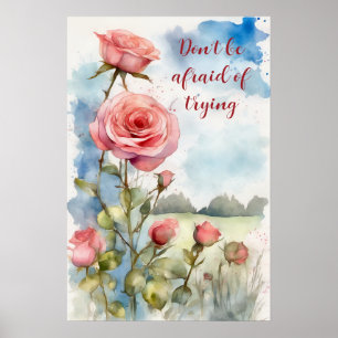 Wall Art Motivational Watercolor Poster 65