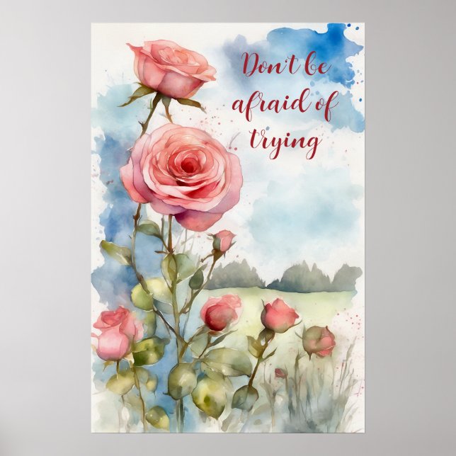 Wall Art Motivational Watercolor Poster 65 (Frente)