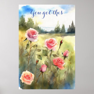 Wall Art Motivational Watercolor Poster 66