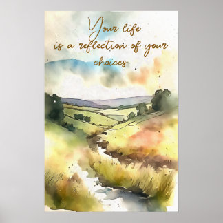 Wall Art Motivational Watercolor Poster 91