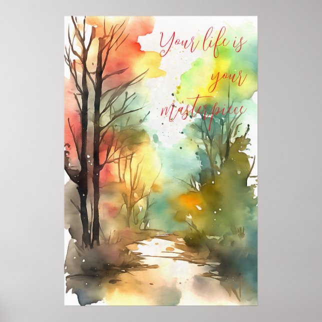 Wall Art Motivational Watercolor Poster 95 (Frente)