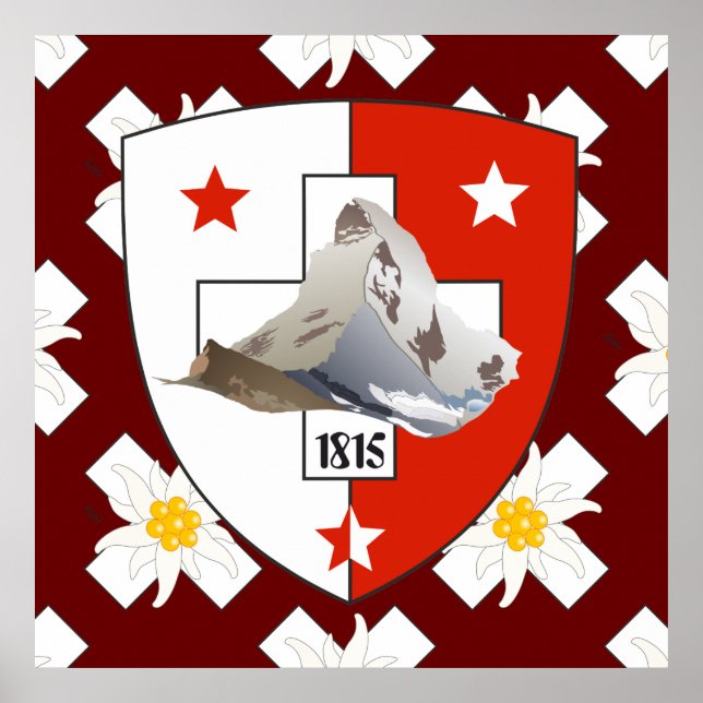 Wallis Valais Schweiz Suisse Poster (Frente)