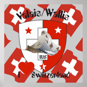 Wallis Valais Suíça Suisse poster