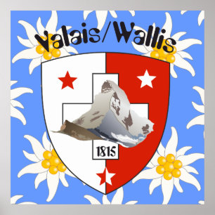 Wallis Valais Suíça Suisse poster