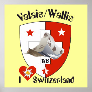 Wallis Valais Suíça Suisse poster