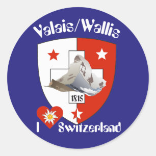 Wallis Valais Suíça Suisse Svizzera autocolante