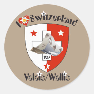 Wallis Valais Suíça Suisse Svizzera autocolante