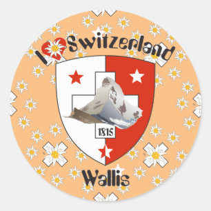 Wallis Valais Suíça Suisse Svizzera autocolante